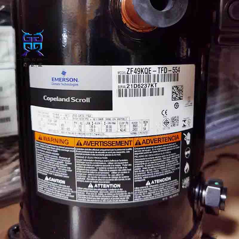 Copeland谷轮15匹ZF49KQE-TFD-554冷冻压缩机